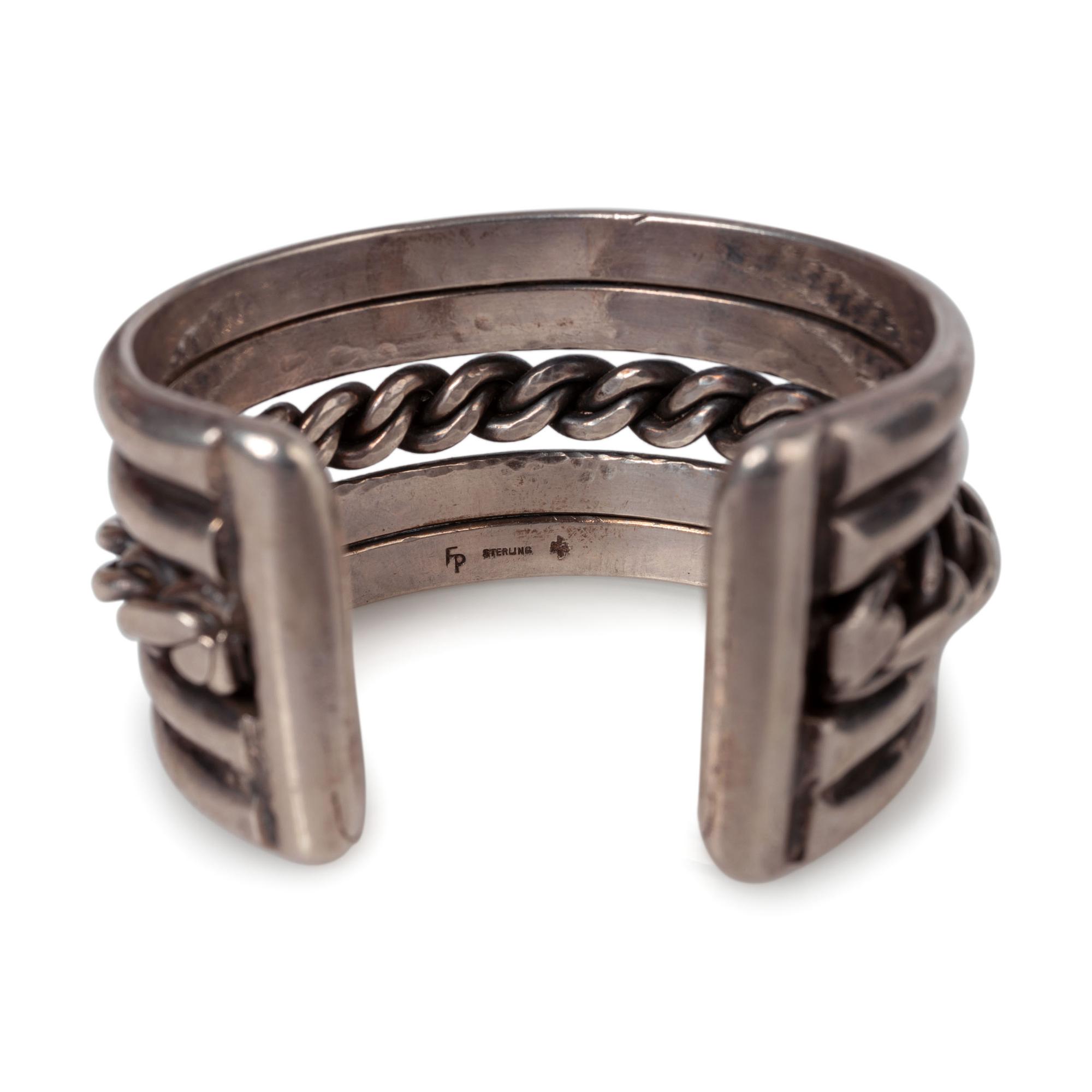 Southwestern-Style Heavy Sterling Silver Cuff Bracelet