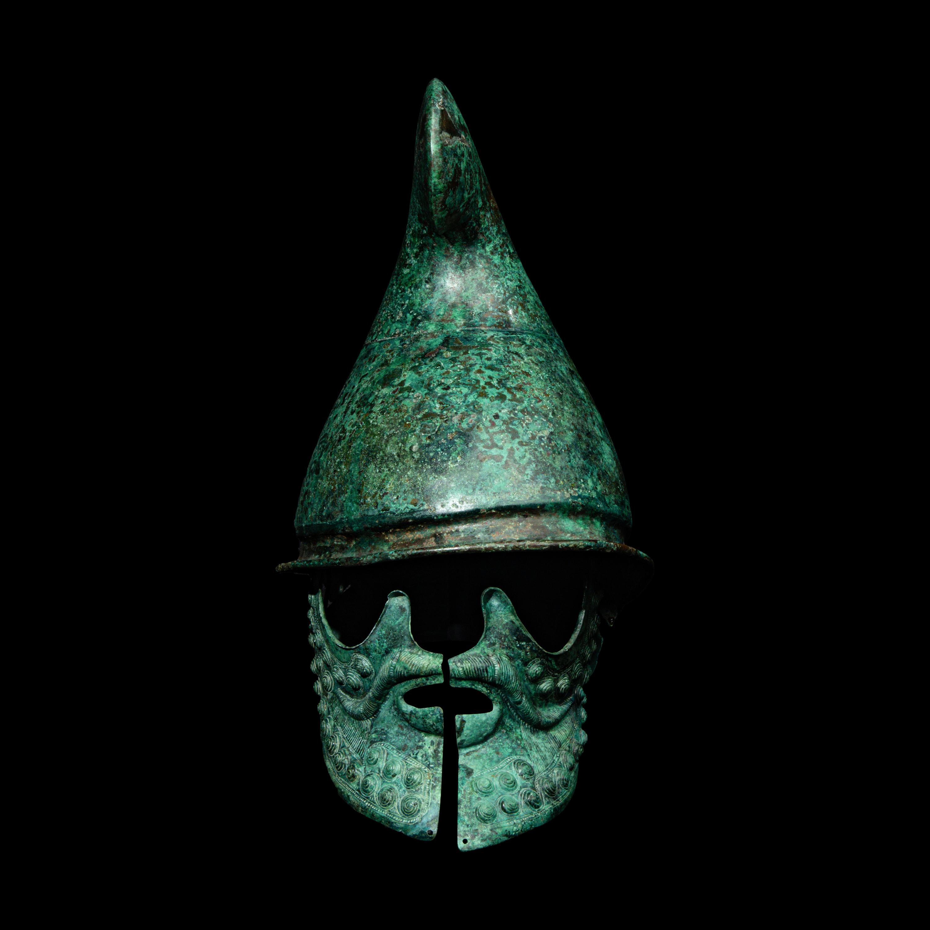 A Greek Bronze Phrygian Helmet