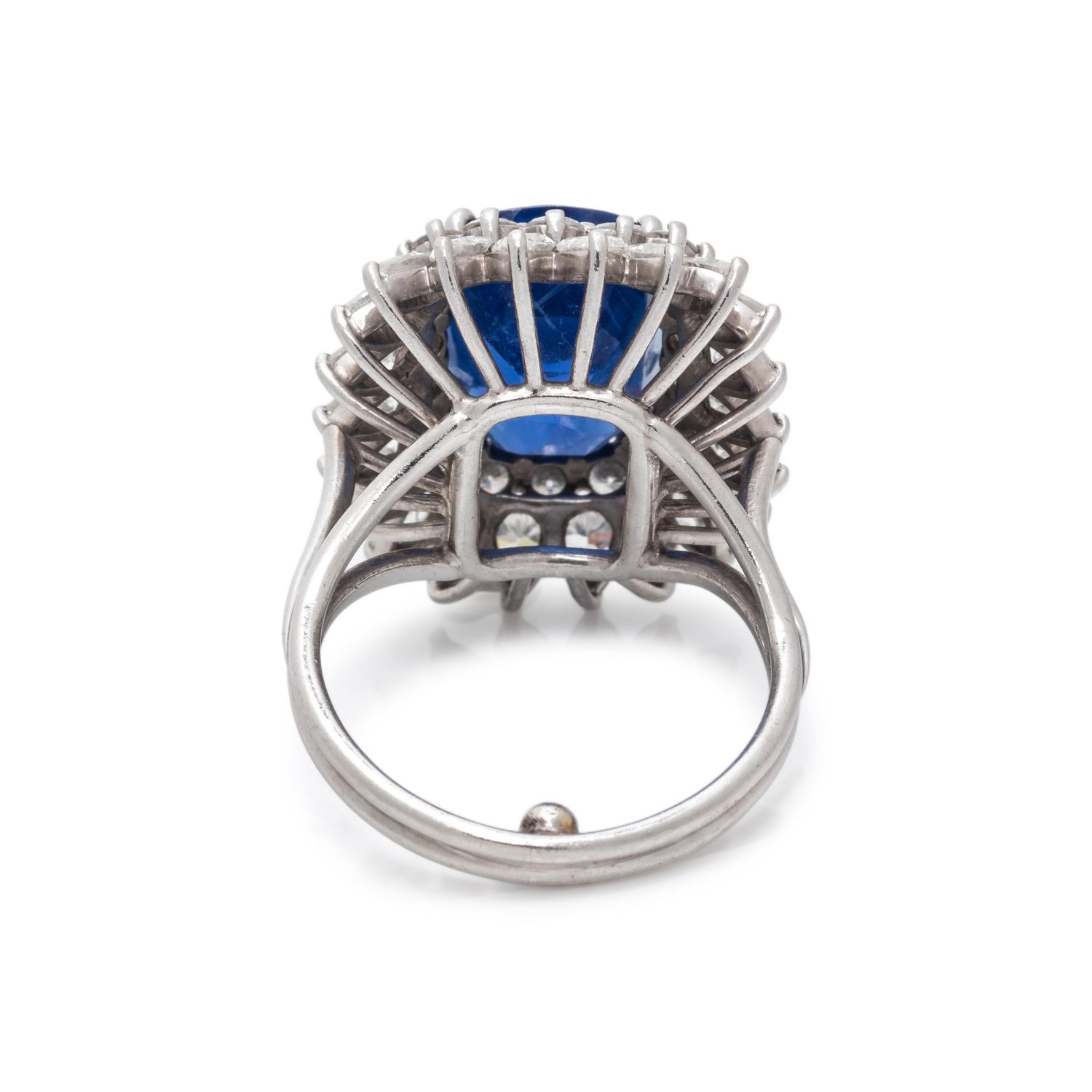 BURMESE SAPPHIRE AND DIAMOND RING