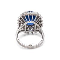 BURMESE SAPPHIRE AND DIAMOND RING