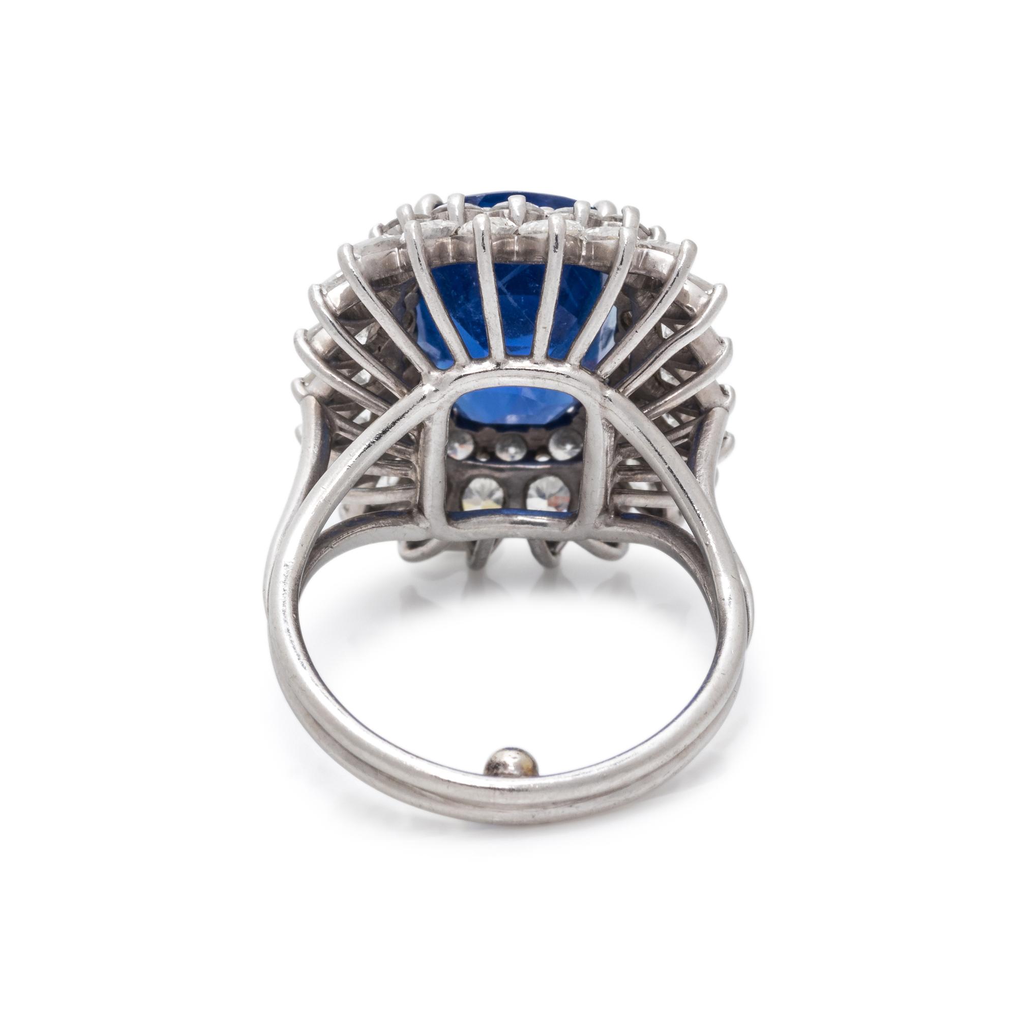 BURMESE SAPPHIRE AND DIAMOND RING