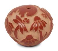 Miniature Carved Redware Seed Jar