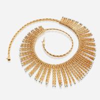 A gold and diamond necklace