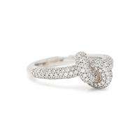 ENGLEBERT, WHITE GOLD AND DIAMOND KNOT RING