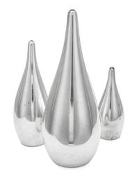 A Group of Three American Silver Casters, Allen Adler, Los Angeles, CA, 20th Century,