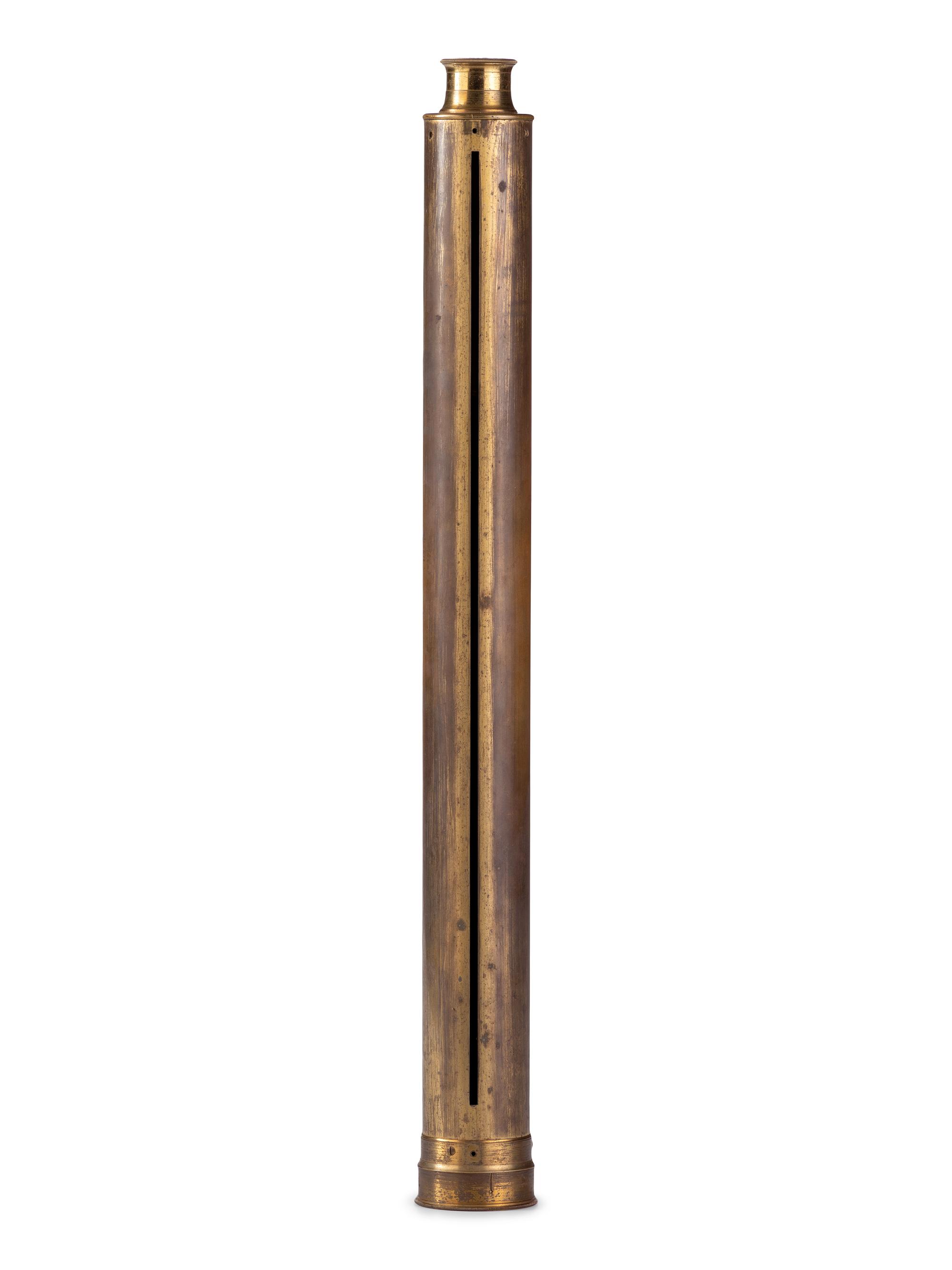 1 3/4-inch telescope, possibly naval. Length of body tube 21 1/2 in. 19th century.