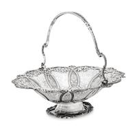 A Victorian Silver Centerpiece Basket