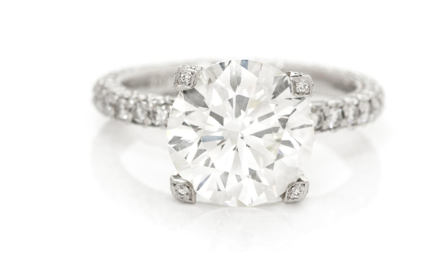 A Platinum and Diamond Ring, Michael B., 4.30 dwts.