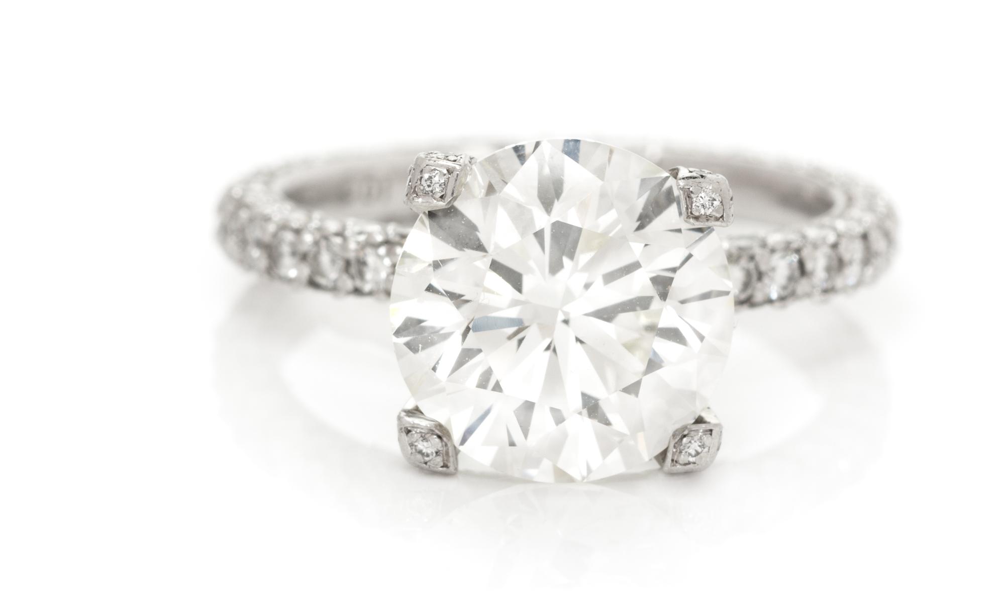 A Platinum and Diamond Ring, Michael B., 4.30 dwts.
