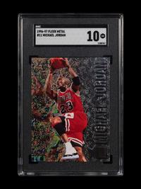 A 1996-97 Fleer Metal Michael Jordan Basketball Card No. 11 (SGC 10 GEM MINT)