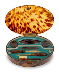 Two English Tortoise Shell Dresser Boxes