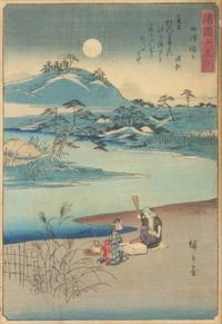 Twelve Prints Attributed to Hiroshige Each 9 3/4 x 14 inches (image).