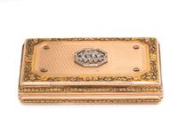 A German Gold and Diamond-Inset Snuff Box