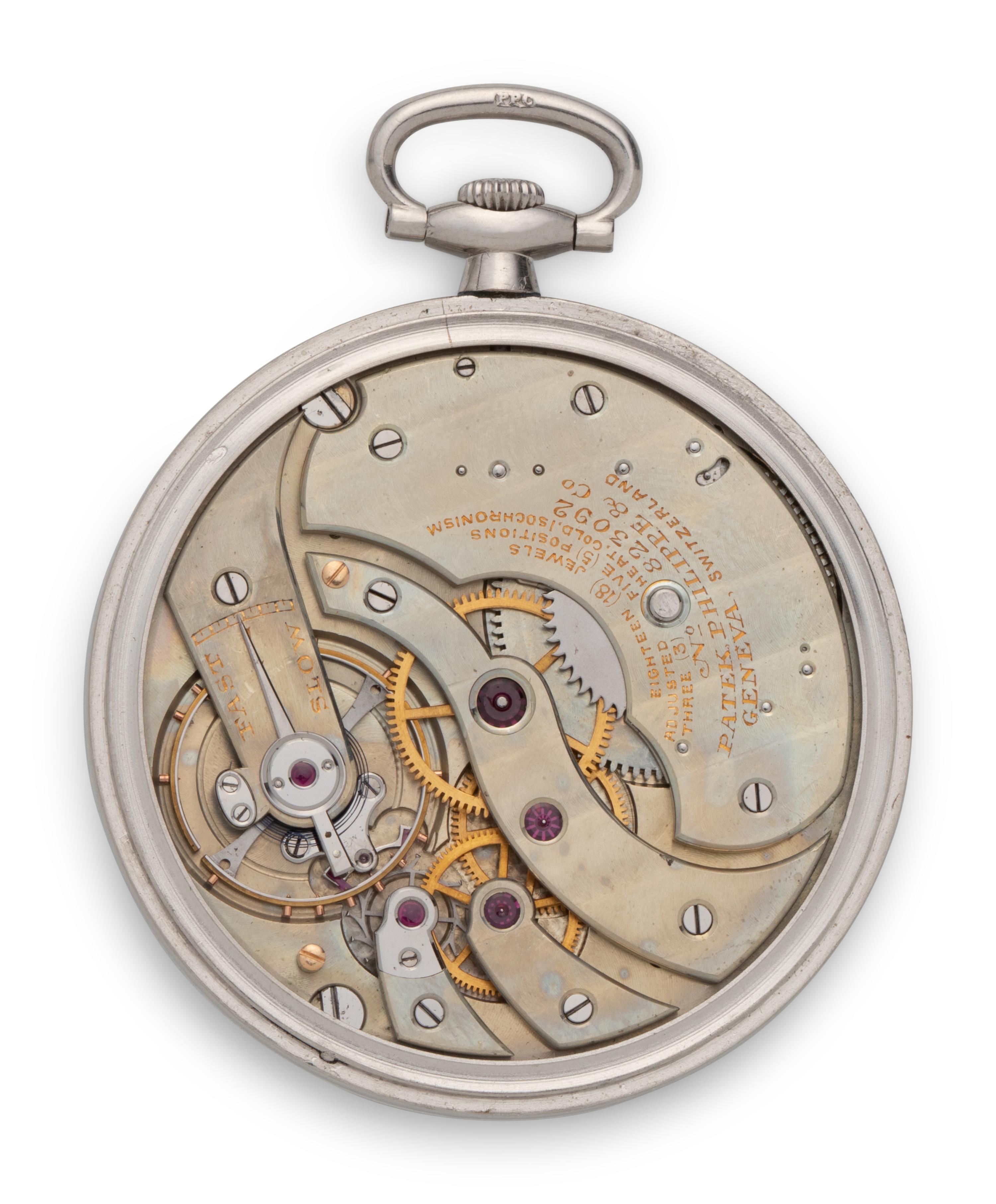 PATEK PHILIPPE, TIFFANY & CO., PLATINUM POCKET WATCH