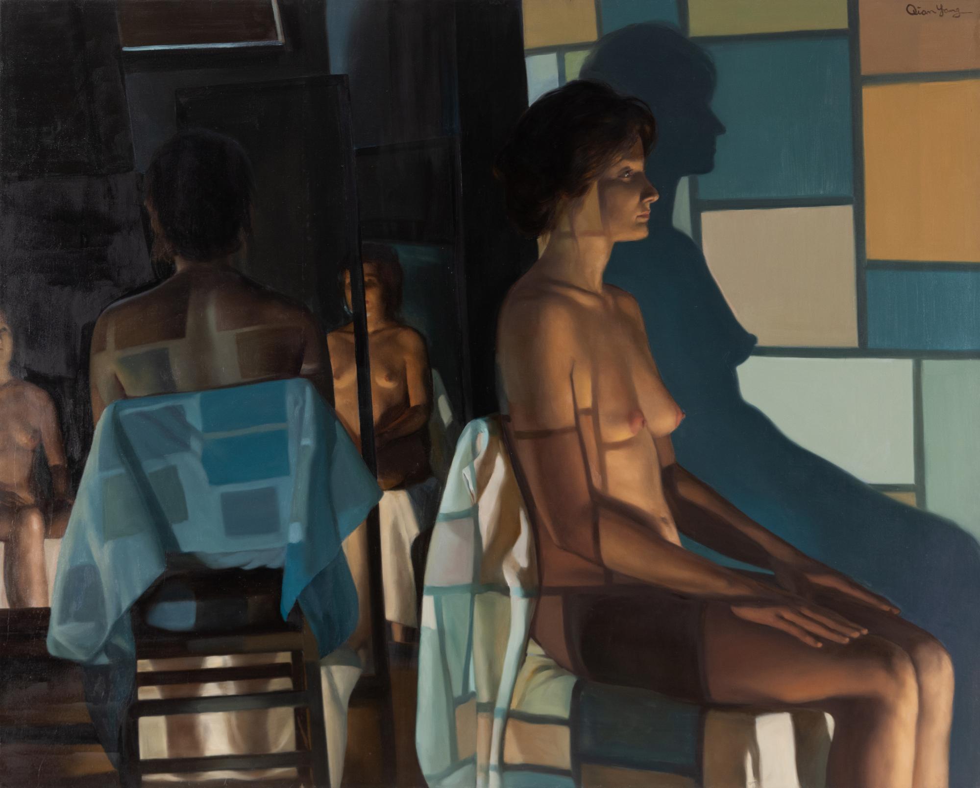 Figure with Projection of Mondrian