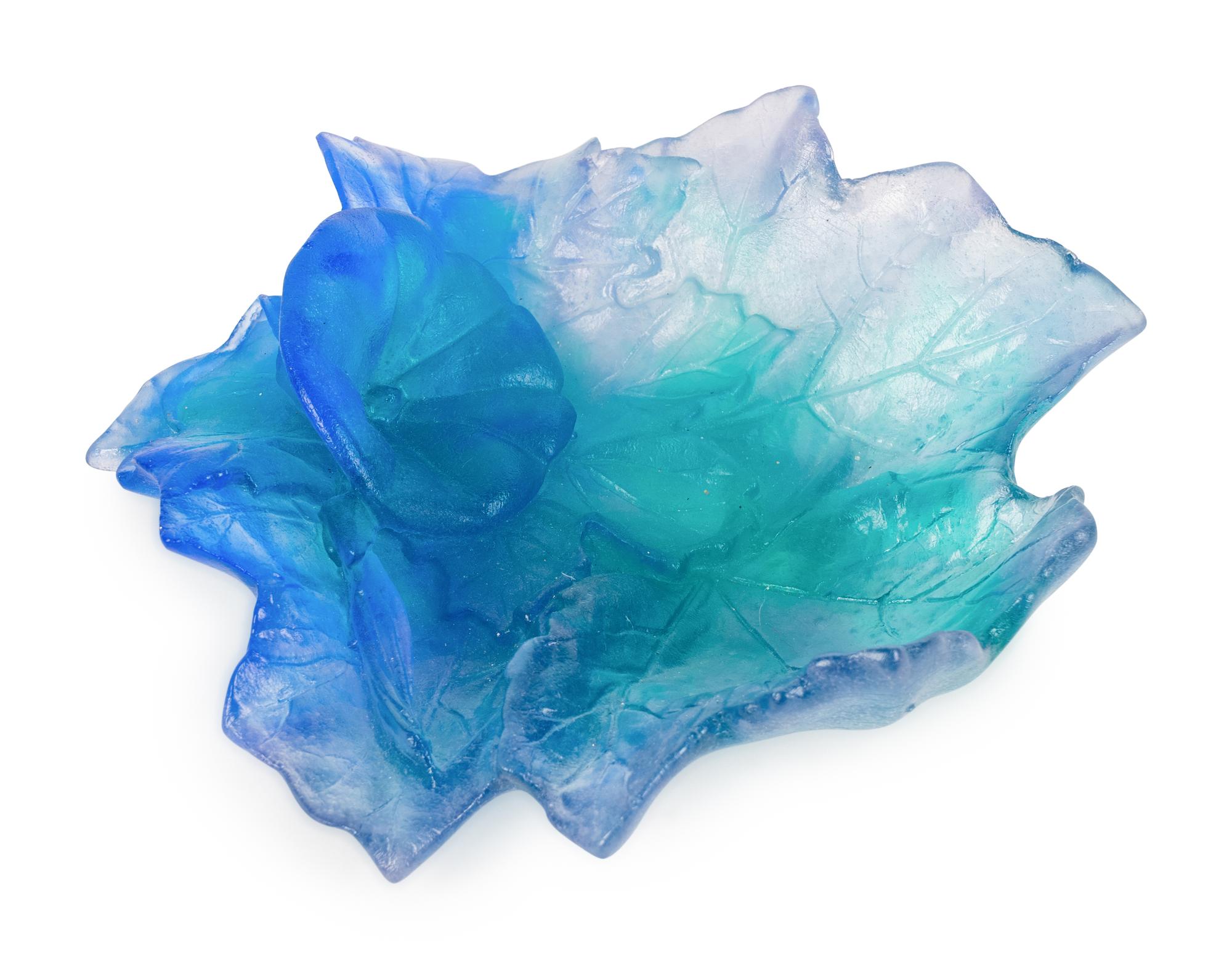 Two Daum Pate-de-Verre Glass Plates — 20TH CENTURY