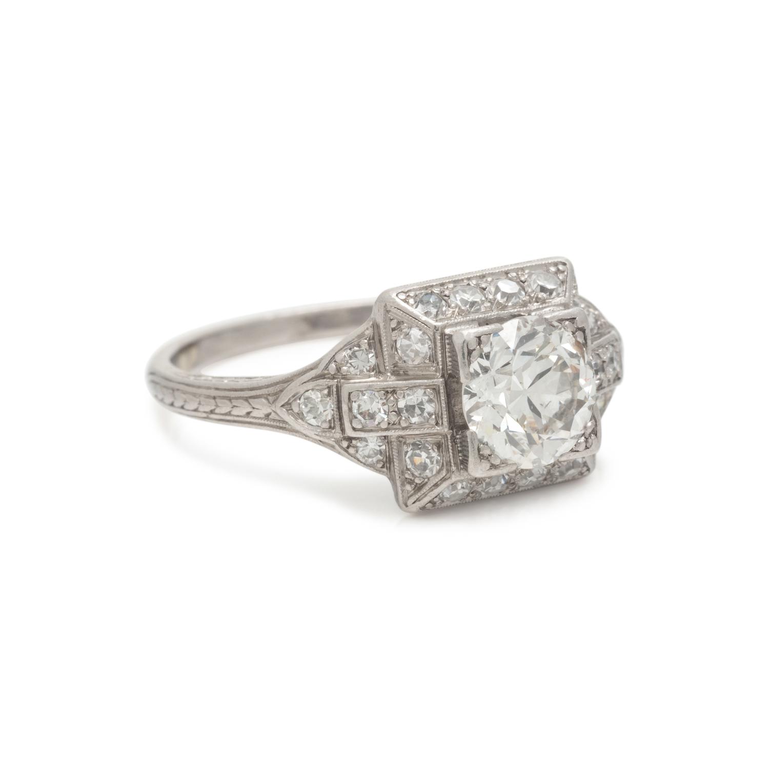 ART DECO, DIAMOND RING