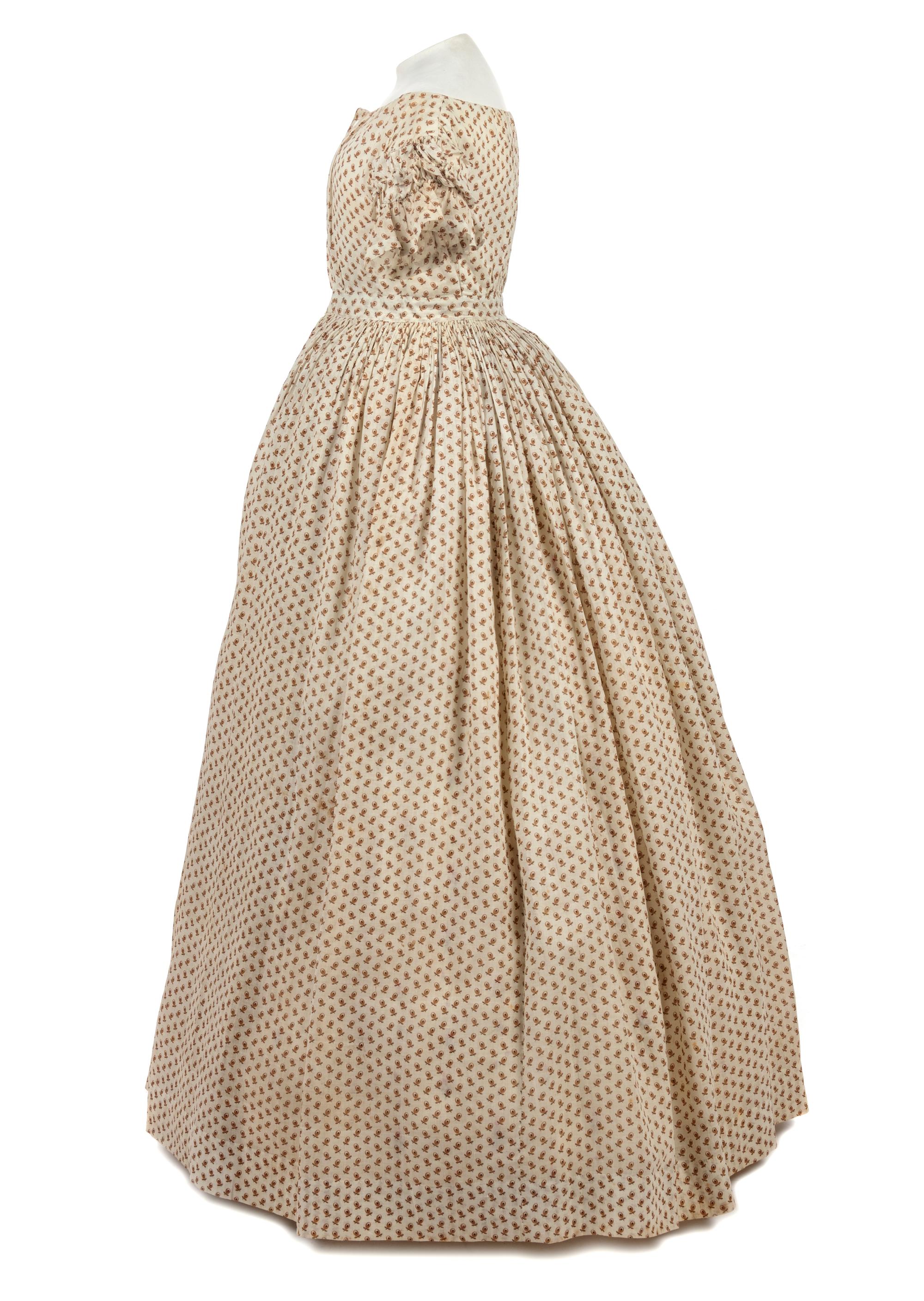 Printed Cotton Day Dress, 1860s
