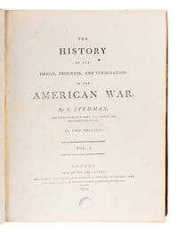 STEDMAN, Charles (1753-1812). The History of the Origin, Progress, and Termination of the American War . London: For the author and sold by J. Murray, J. Debrett, & J. Kerby, 1794.