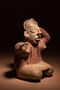A Jalisco Terracotta Seated Figures