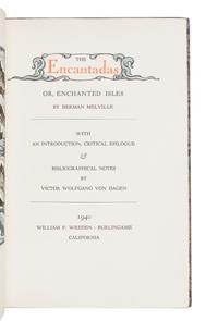 [GRABHORN PRINTING]. MELVILLE, Herman (1819-1891). The Encantadas, or, Enchanted Isles . San Francisco: The Grabhorn Press for William P. Wreden, 1940.