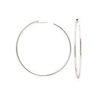 WHITE GOLD AND DIAMOND INSIDE OUT HOOP EARRINGS