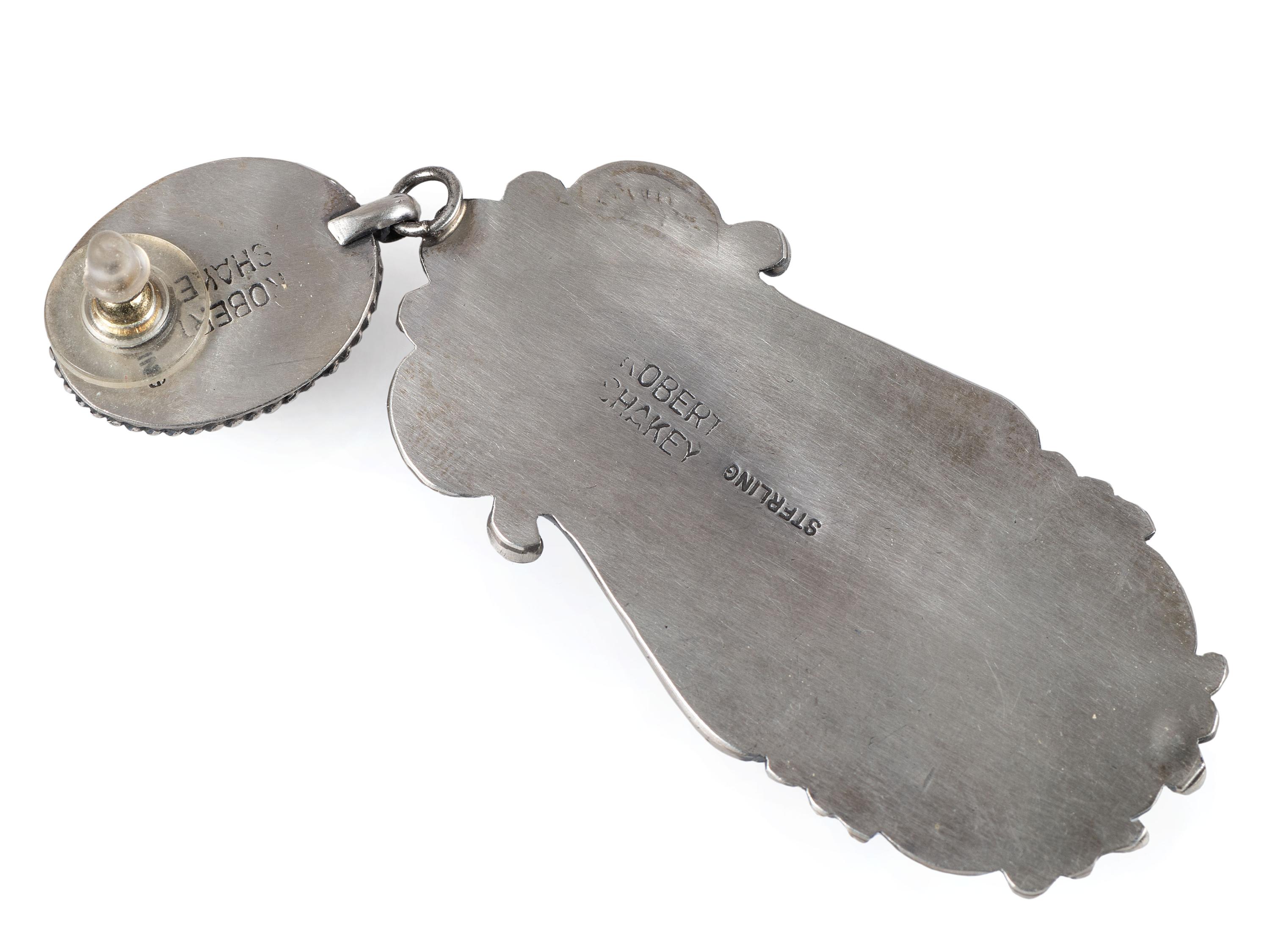 Navajo and Southwestern-style Silver and Jet Earrings