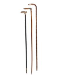 A Group of Silver Mounted Canes