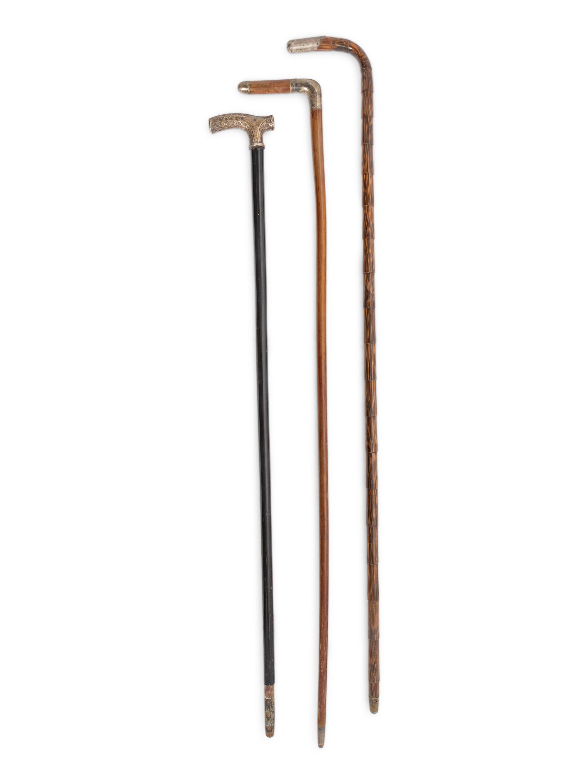 A Group of Silver Mounted Canes
