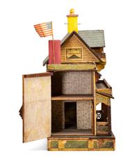 A Large R. Bliss Manufacturing Dollhouse with Angel Gabriel Weathervane