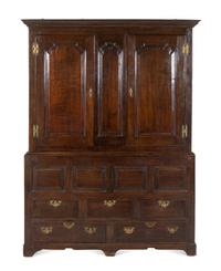 A George III Oak Linen Press
