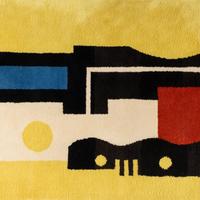 'Jaune No. 9' Pile Tapestry Likely manufactured by Marie Cuttoli and Lucie Weill for Myrbor, France