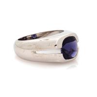 TIFFANY & CO., WHITE GOLD AND IOLITE RING