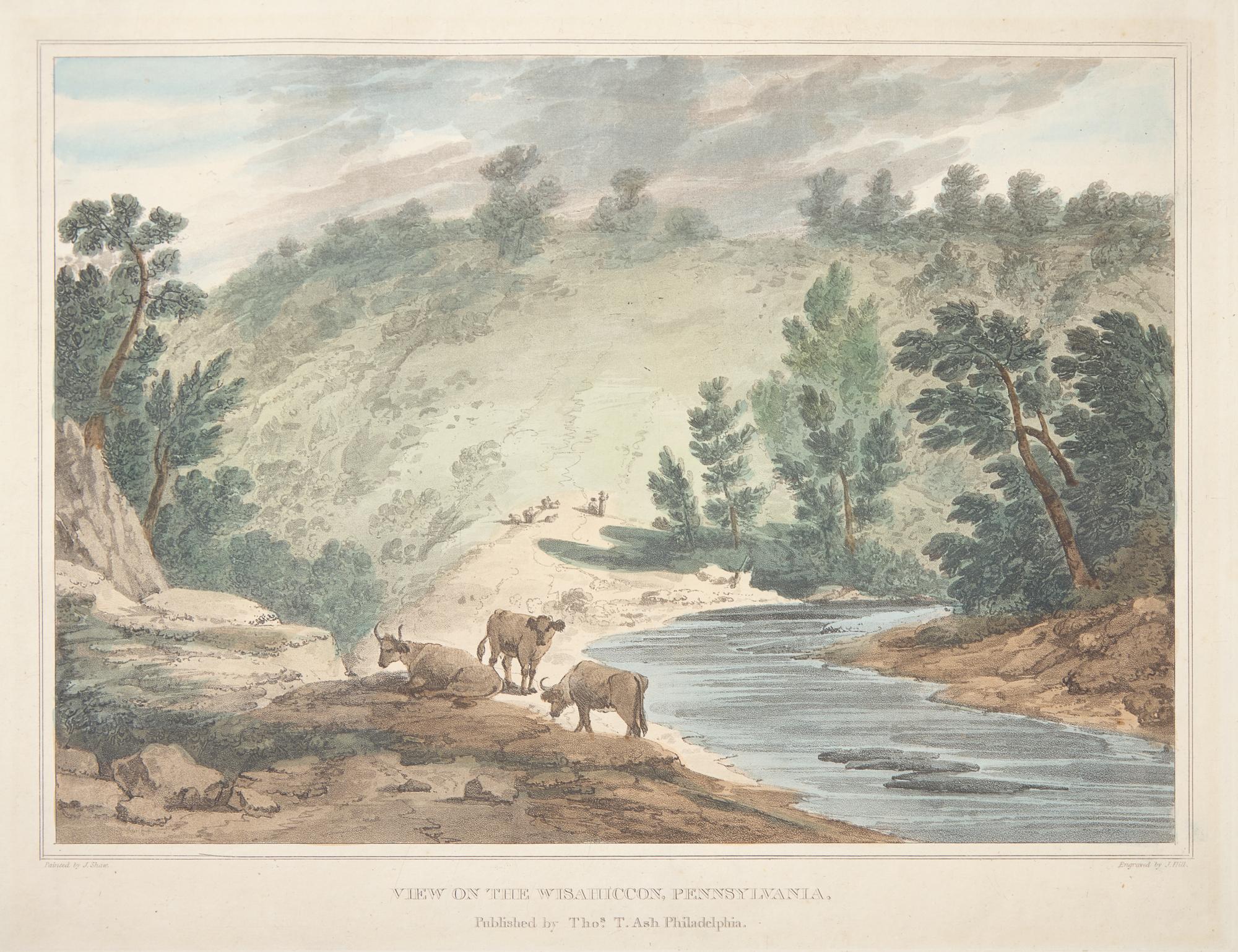 [Philadelphia & Pennsylvania] Hill, J(ohn)., and J(oshua). Shaw. View on the Wisahiccon, Pennsylvania