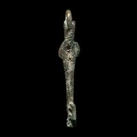 A Roman Bronze Key in the form of a Herm