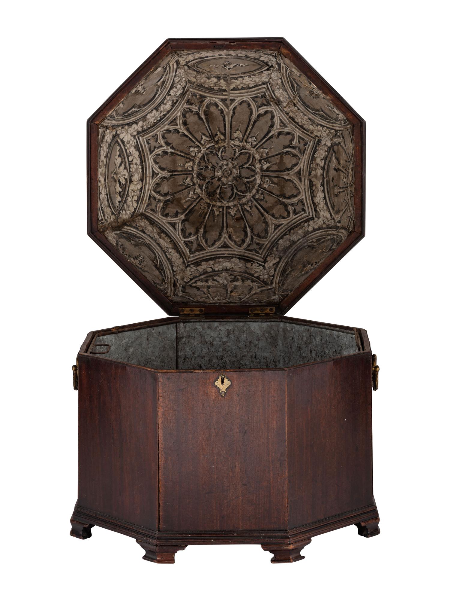 An English Brass Mounted Mahogany Cellarette