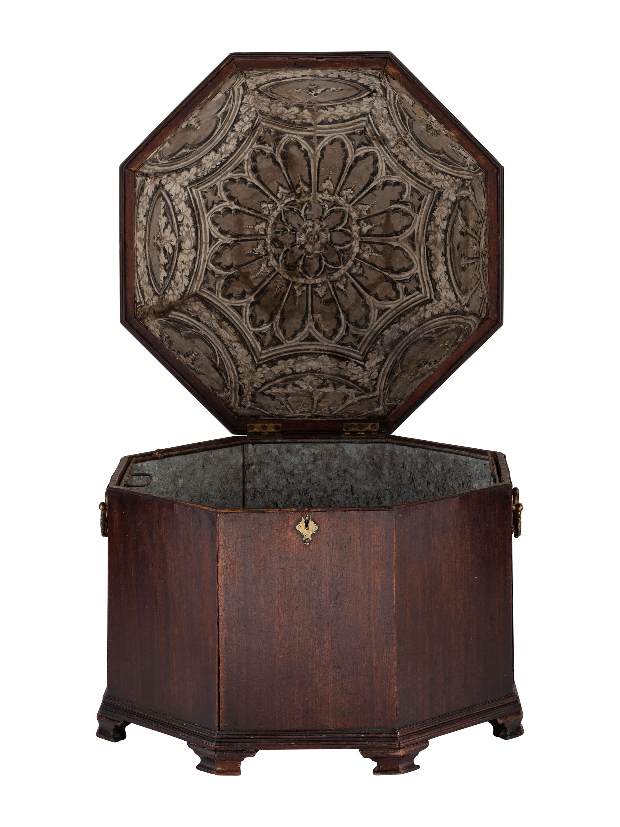 An English Brass Mounted Mahogany Cellarette