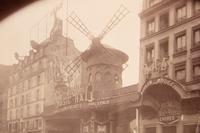 A group of four photographs depicting Paris ( Moulin Rouge [86 boulevard de Clichy] ; Passage Moret, ruelle des Gobelins ; Rue des Prêtres Saint-Séverin, au fond rue Boutebrie; Rue des Gobelins)
