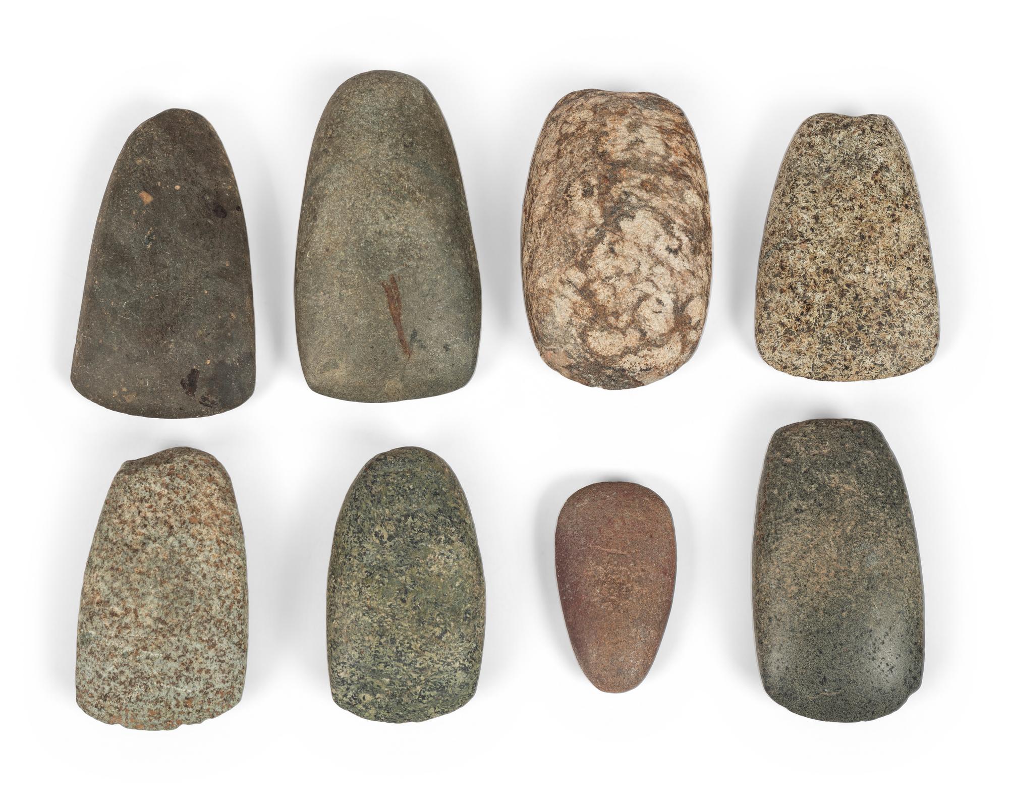 A Group of Granite Celts and Adz