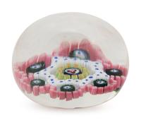 A Baccarat Complex Millefiori Garland Glass Paperweight