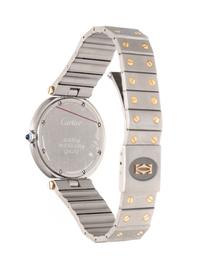 CARTIER, STAINLESS STEEL AND 18K YELLOW GOLD 'SANTOS RONDE' WATCH