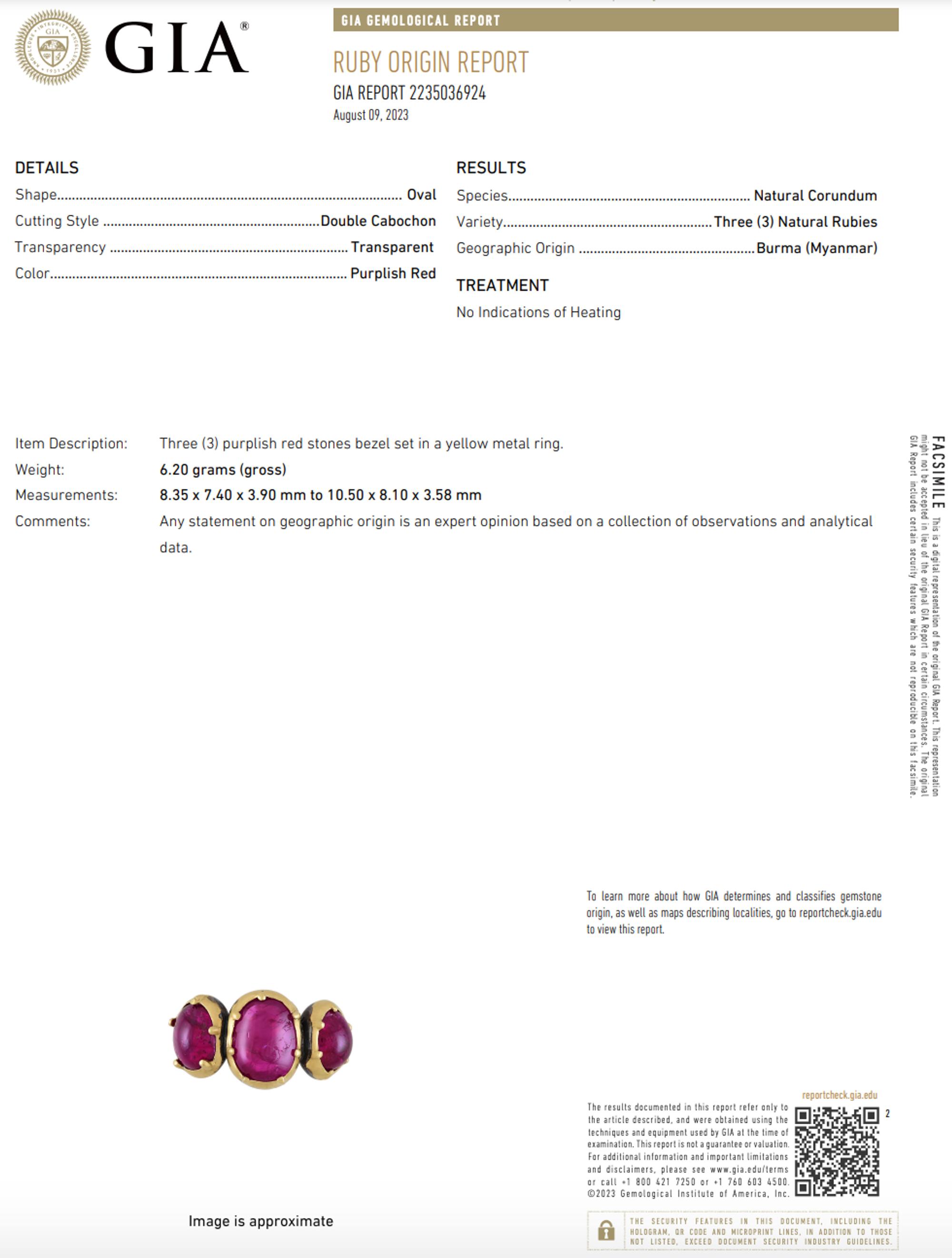 UNHEATED BURMESE RUBY RING