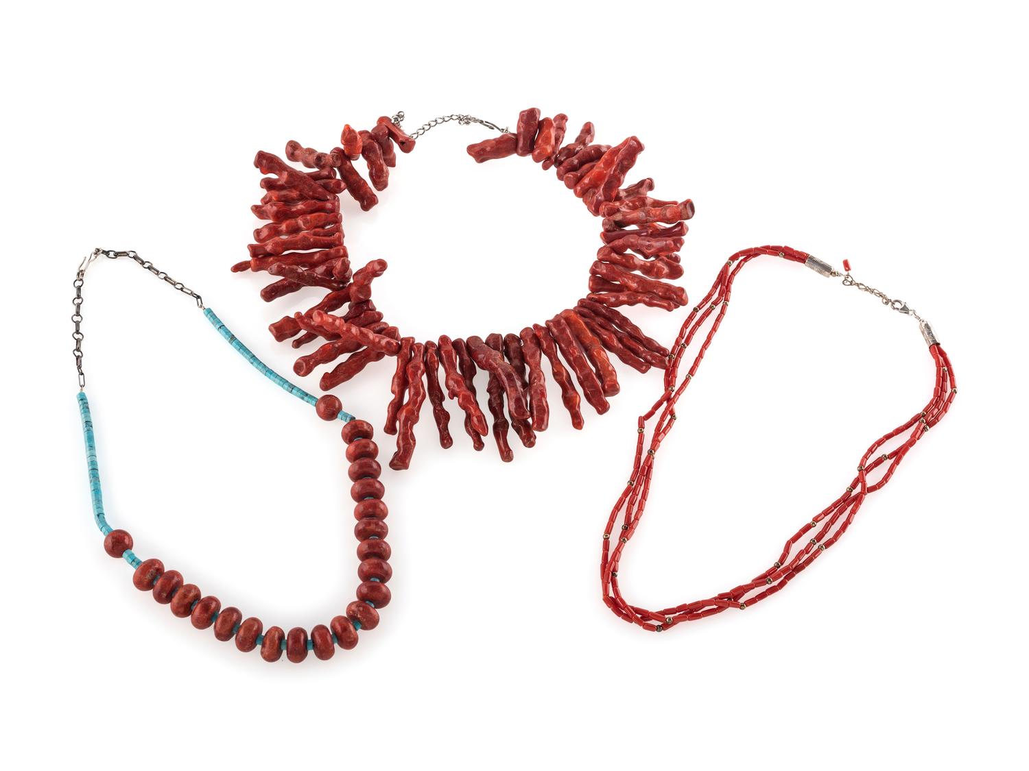 Southwestern-style Coral Necklaces