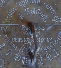 A Brass Sundial 10" W x 4.5" D x 12" H — United States, Late 19th Century