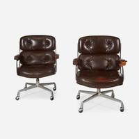 Charles Eames (American, 1907-1978) & Ray Eames (American, 1912-1988) Pair of "Time Life" Executive Desk Chairs, Designed 1960, the Present Lot 1983 and 1984