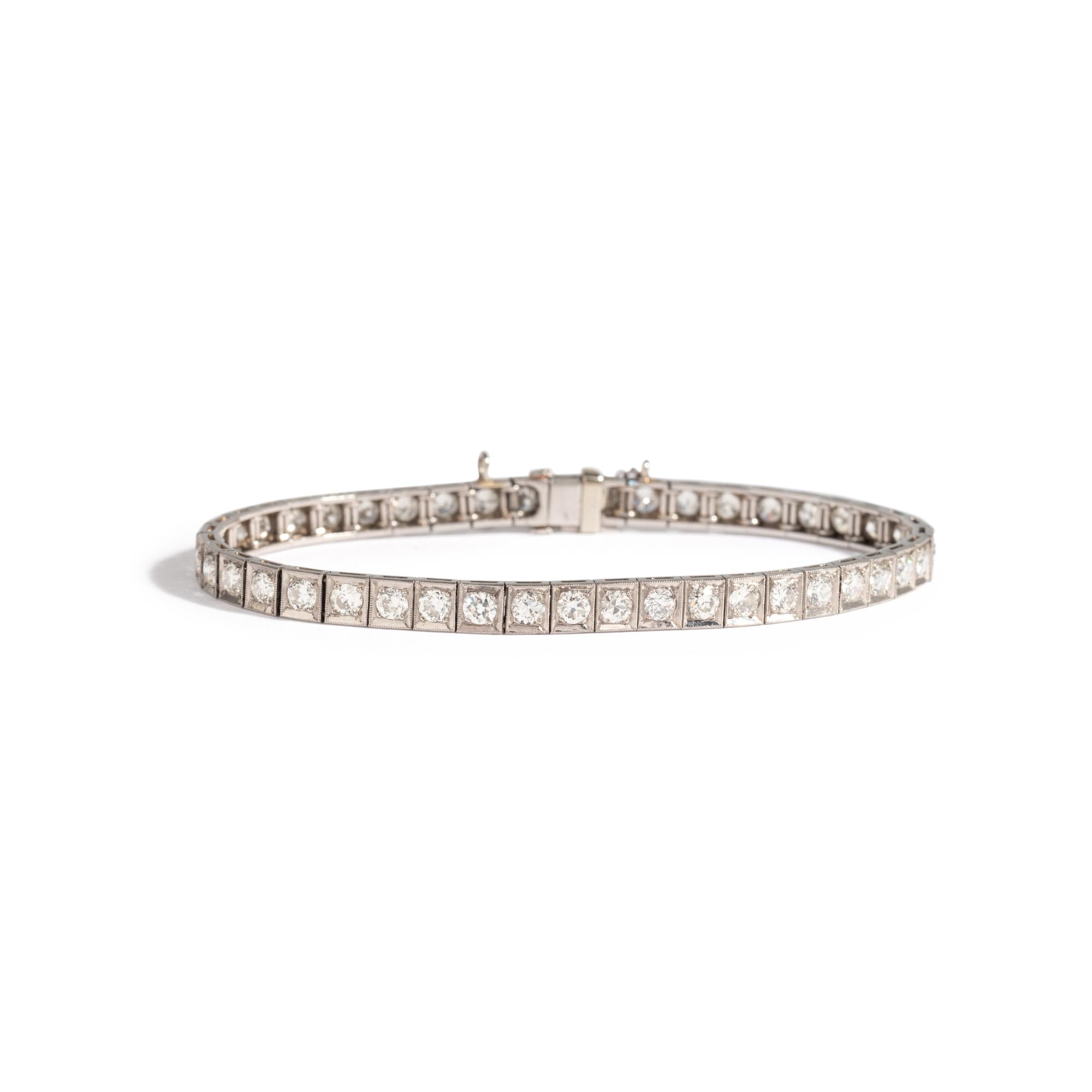 PLATINUM AND DIAMOND BRACELET