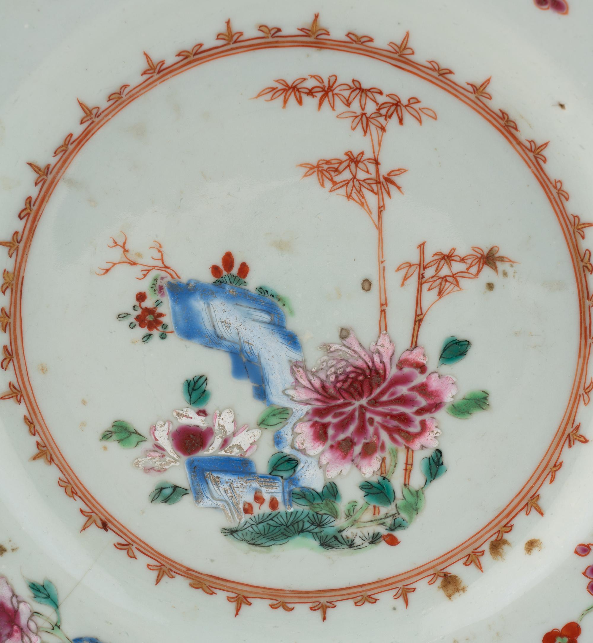 Three Chinese Export Porcelain Plates