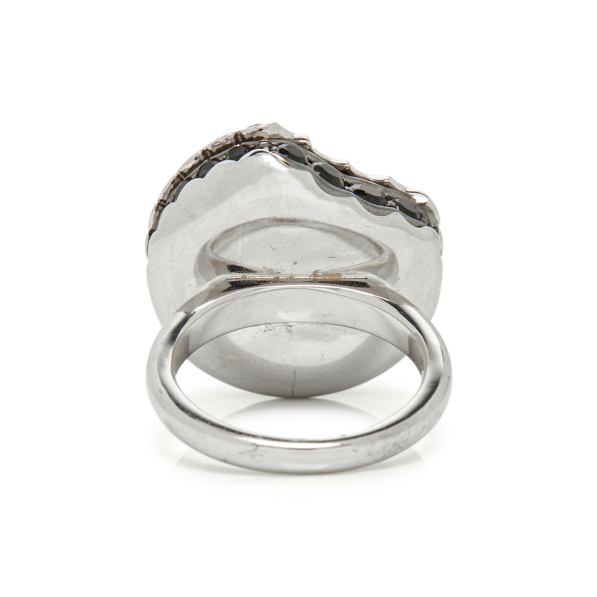 BOUCHERON, 'TENTATION MACARON' DIAMOND AND BLACK SAPPHIRE RING