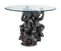 A Continental Patinated Cast Metal Center Table