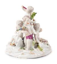 A Meissen Porcelain Allegorical Group of Five Senses